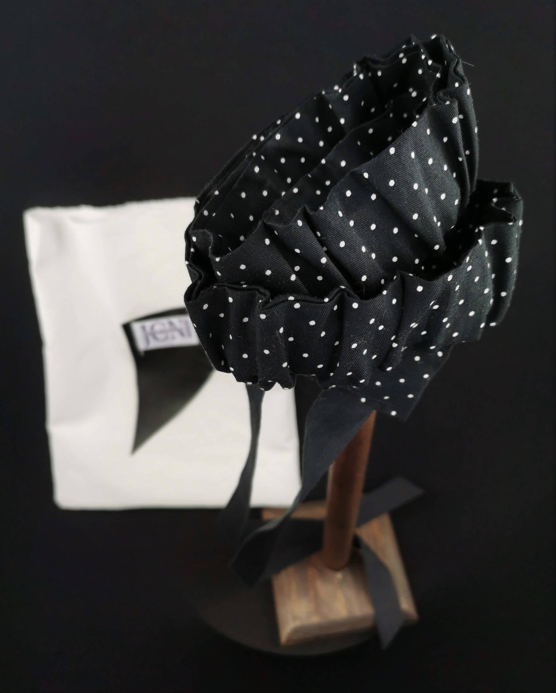 Polka Dots Cotton Head Scarf by JCN Fascinators - Bare Fashion