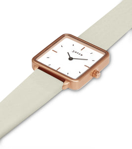 Rose Gold & Linen Watch | Kindred by Votch - Bare Fashion