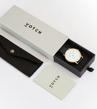 Load image into Gallery viewer, Rose Gold &amp; Linen Watch | Kindred by Votch - Bare Fashion
