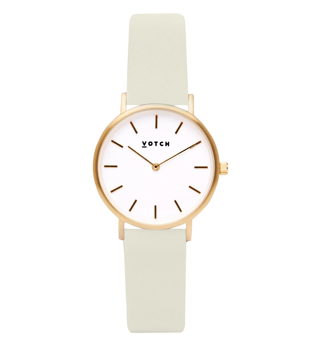 Gold & Linen Watch | Petite by Votch - Bare Fashion