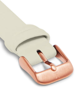 Linen with brushed rose gold buckle | 16mm by Votch - Bare Fashion