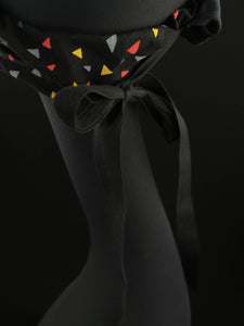 Multicolor Geometric Head Scarf in Cotton by JCN Fascinators - Bare Fashion