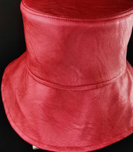 Load image into Gallery viewer, Bucket Hat in Metallic Red Vegan Leather by JCN Fascinators - Bare Fashion
