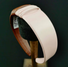 Load image into Gallery viewer, Headband in Brown and Pink Faux Leather with Matching Scrunchie by JCN Fascinators - Bare Fashion

