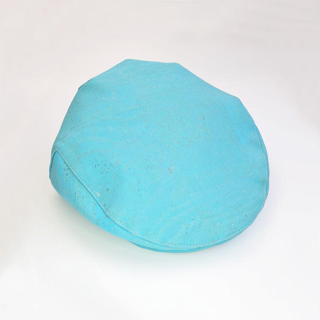 Fabrikk Cork Flat Cap | Bahama Blue | Vegan Leather by FABRIKK - Bare Fashion