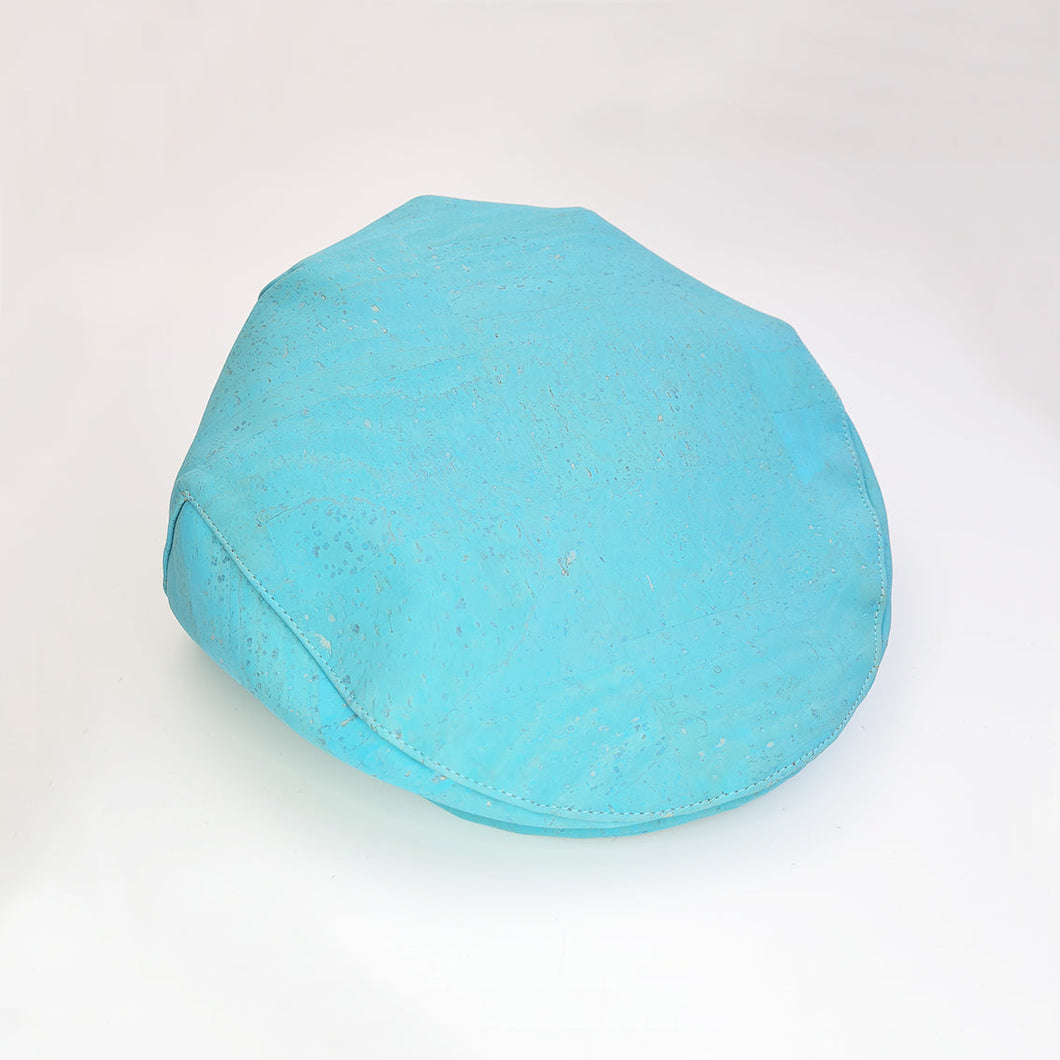 Fabrikk Cork Flat Cap | Bahama Blue | Vegan Leather by FABRIKK - Bare Fashion
