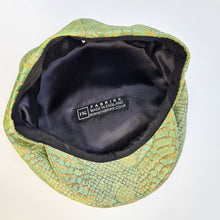 Load image into Gallery viewer, Fabrikk Cork Flat Cap | Green Python Skin | Vegan Leather by FABRIKK - Bare Fashion
