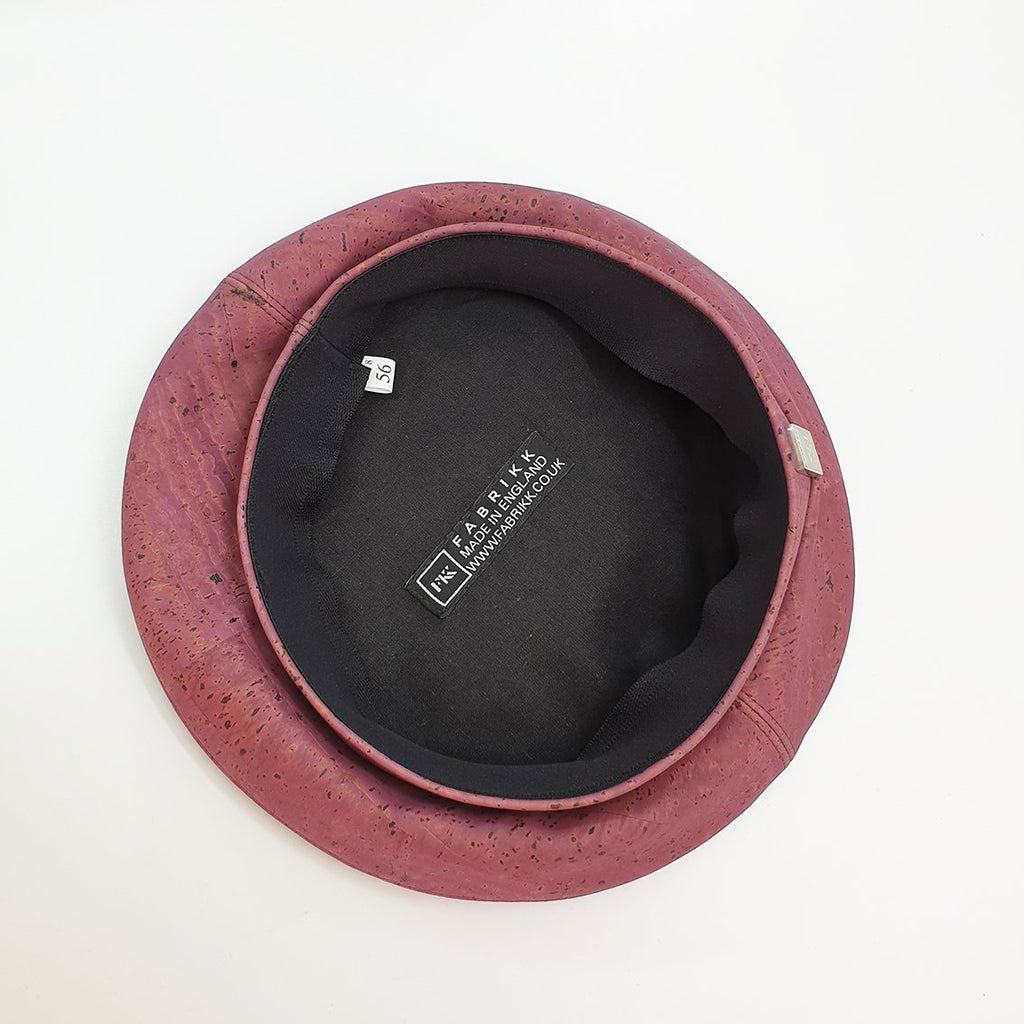Fabrikk Cork Beret | Purple Music | Vegan leather by FABRIKK - Bare Fashion