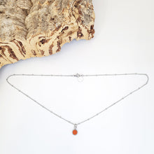 Load image into Gallery viewer, Fabrikk Dwarf Planet Necklace | Orange | Vegan &#39;Leather&#39; by FABRIKK - Bare Fashion

