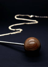 Load image into Gallery viewer, Gaia Large Sphere &amp; Silver Tube Necklace - Long by Silverwood® jewellery - Bare Fashion
