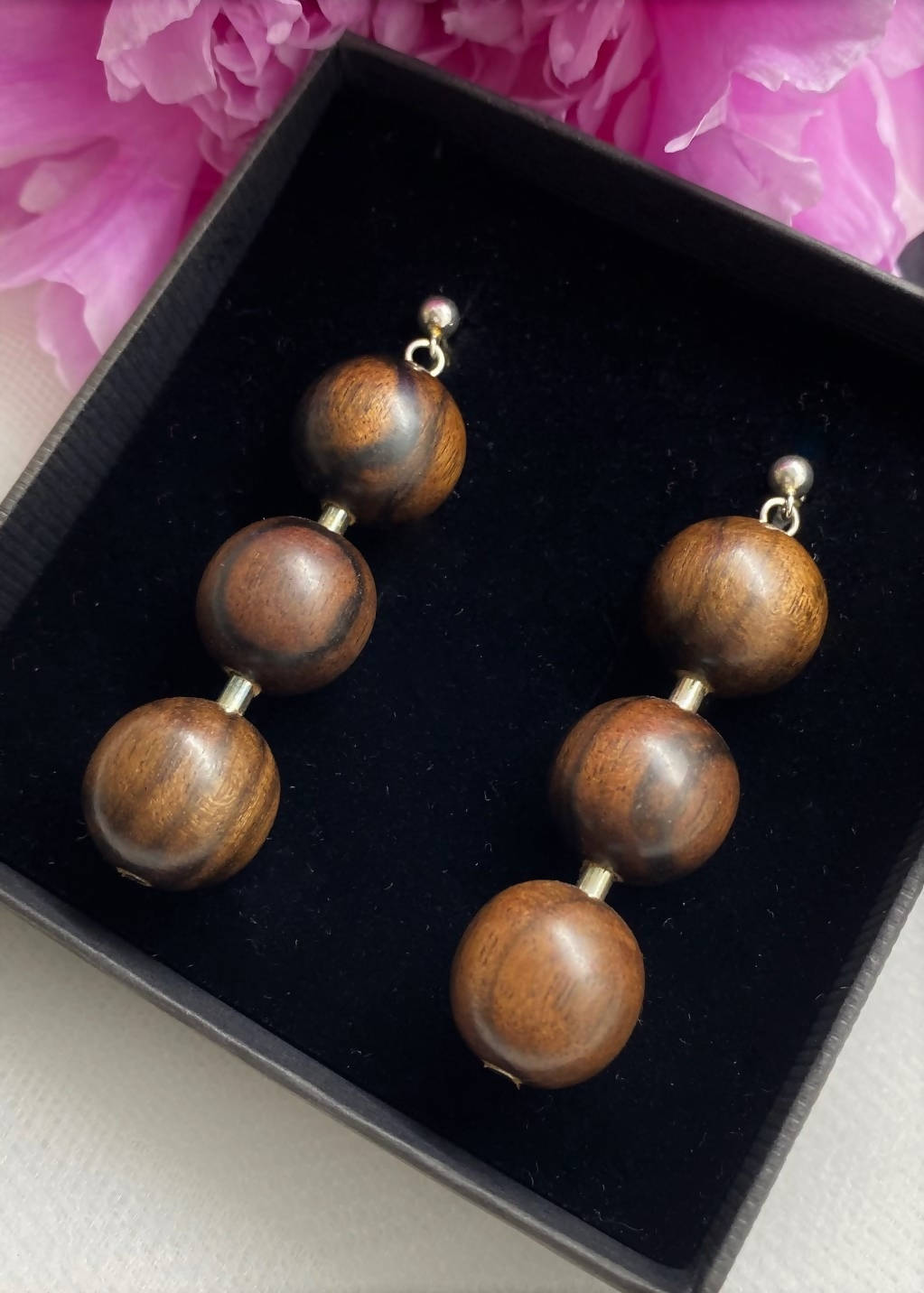 Lana Triple Bead Earrings by Silverwood® jewellery - Bare Fashion