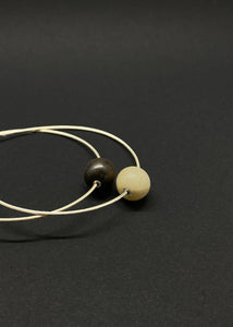 Lana Small Black Bead Cable Bracelet - Unisex by Silverwood® jewellery - Bare Fashion