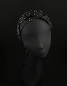 Polka Dots Cotton Head Scarf by JCN Fascinators - Bare Fashion