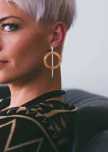 Iris Circle and Tube Earrings by Silverwood® jewellery - Bare Fashion