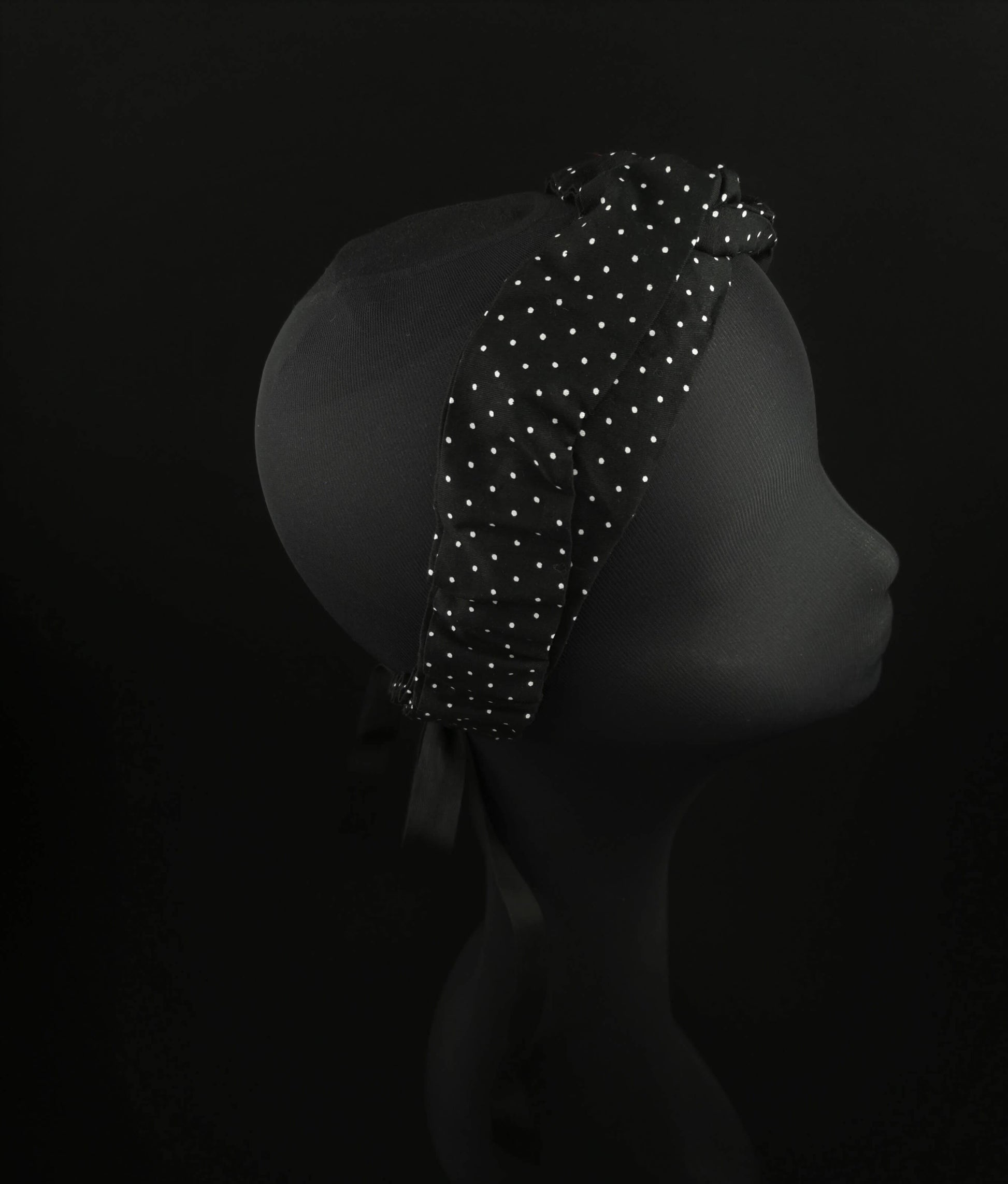 Polka Dots Cotton Head Scarf by JCN Fascinators - Bare Fashion