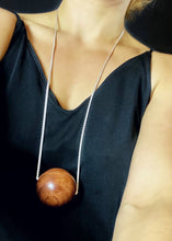 Load image into Gallery viewer, Gaia Giant Bead Long Necklace - Red Wood by Silverwood® jewellery - Bare Fashion
