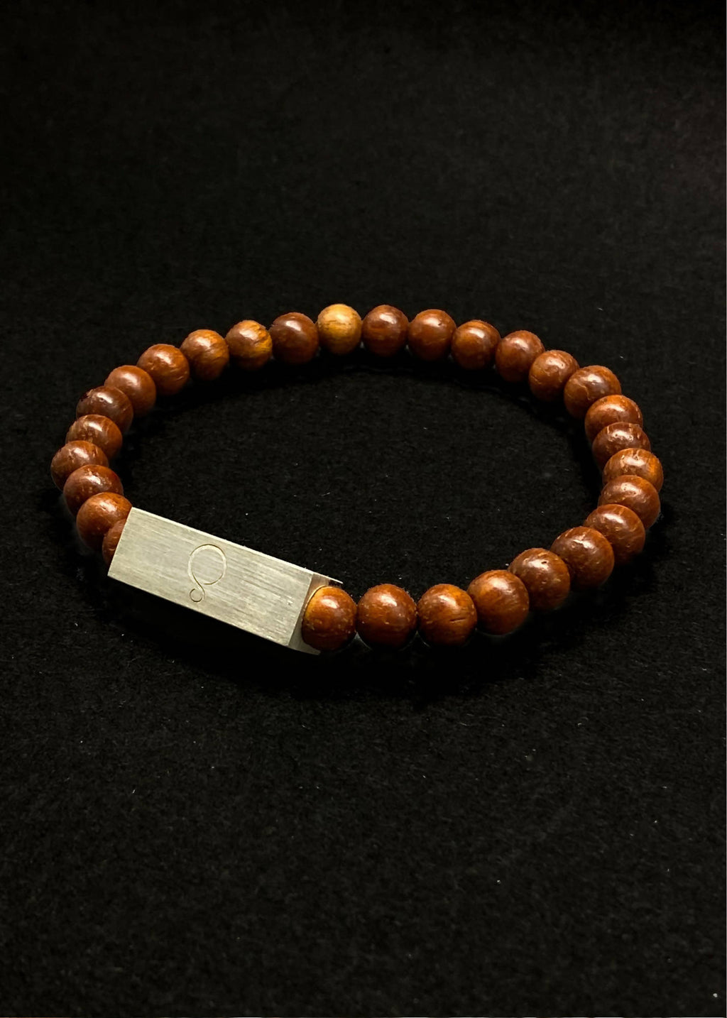 Brier Silver Block and Red Bead Unisex Bracelet by Silverwood® jewellery - Bare Fashion