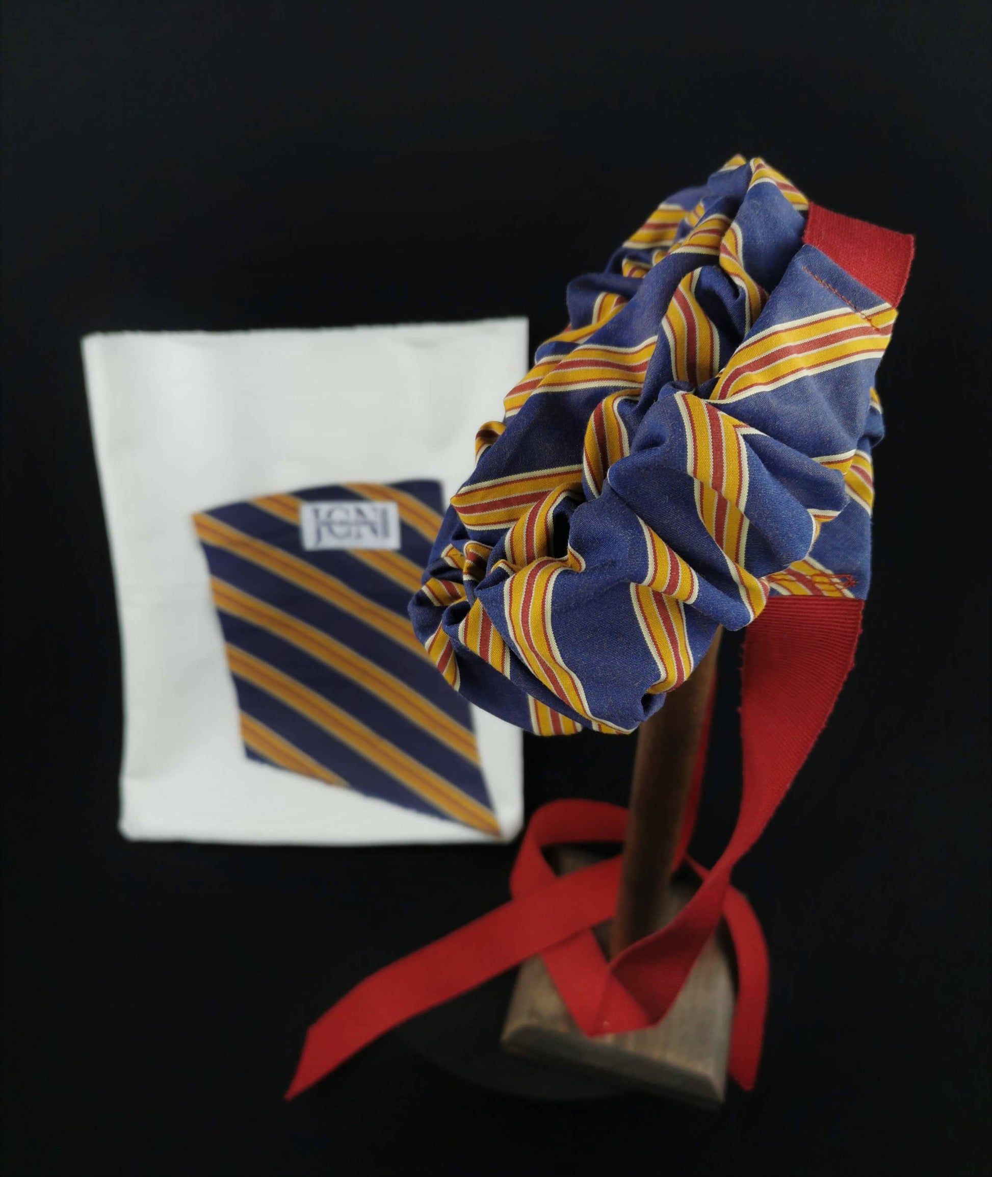 Vintage Grifoni Head Scarf in Cotton and Grosgrain by JCN Fascinators - Bare Fashion