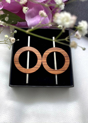 Iris Circle and Tube Earrings by Silverwood® jewellery - Bare Fashion