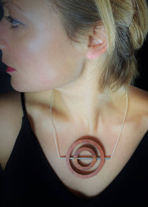 Iris Concentric Circle Necklace by Silverwood® jewellery - Bare Fashion